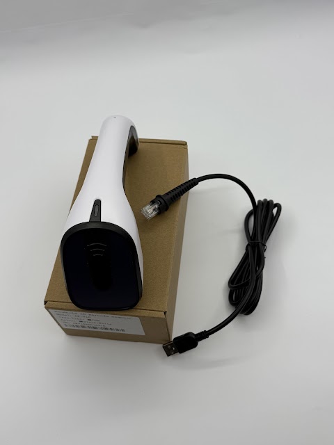 Дротовий сканер штрих-кодів Asianwell AW-V10 USB, 1D, чорно-білий